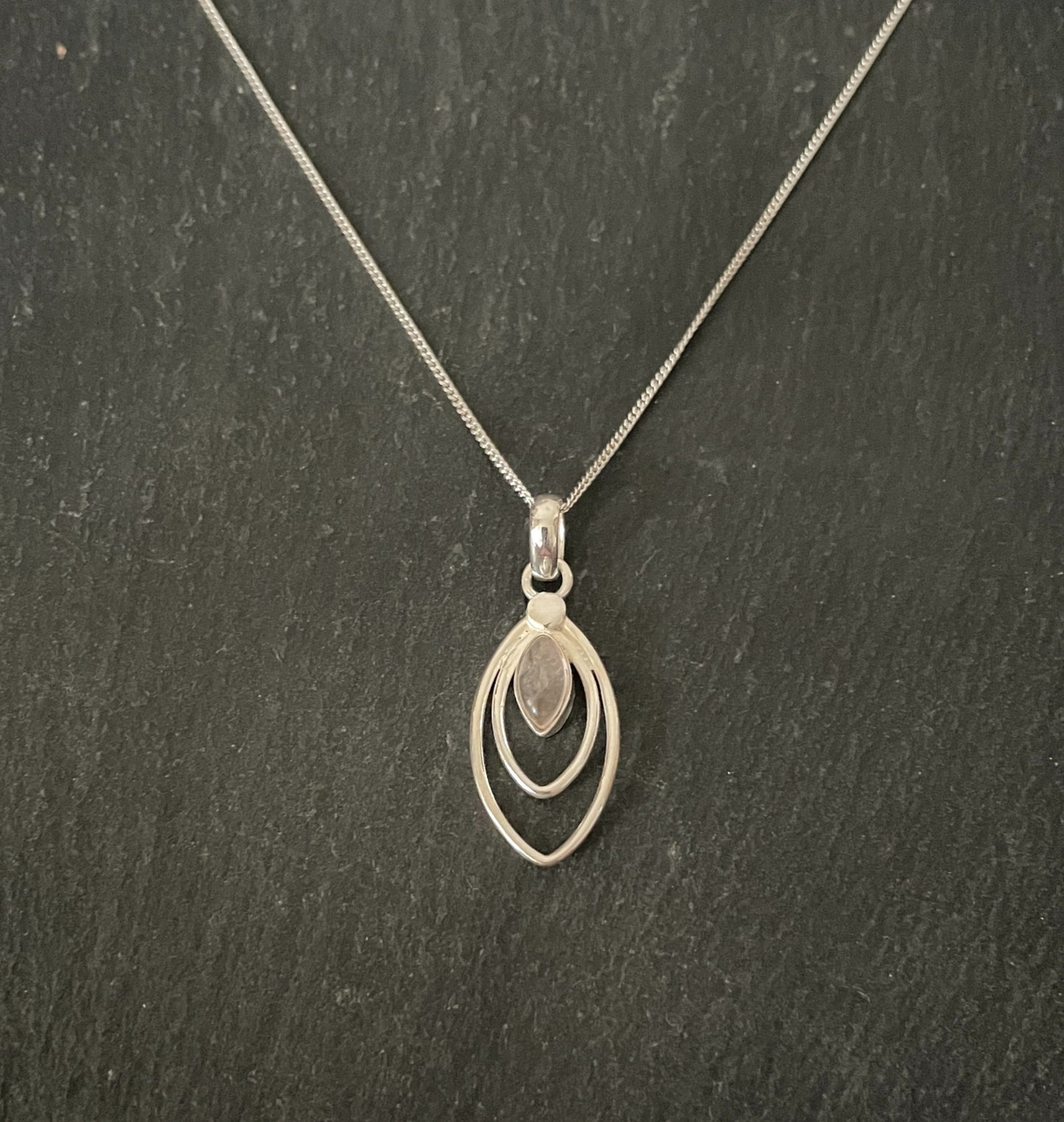 Rose Quartz and Silver Pendant image 0