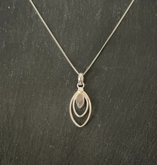 Rose Quartz and Silver Pendant image 0