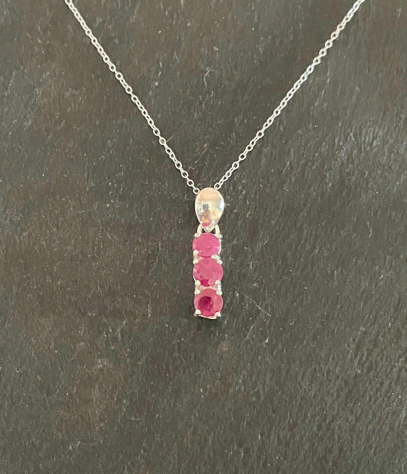 Ruby and Silver Pendant image 0