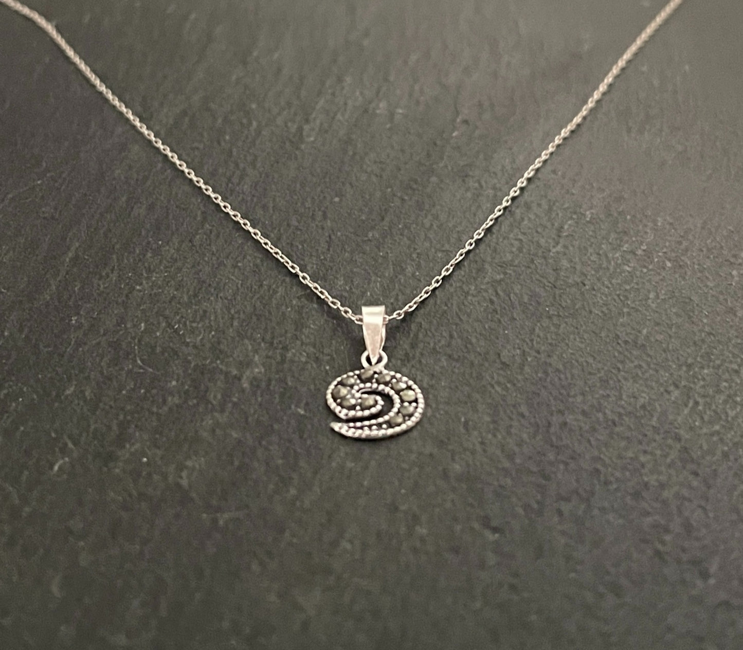 Marcasite Swirl Pendant image 1