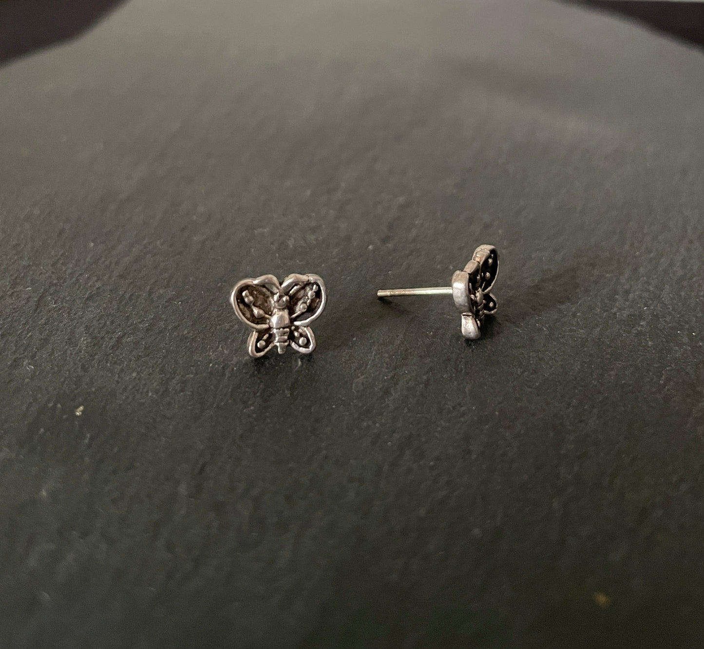 Silver Butterfly Studs image 1