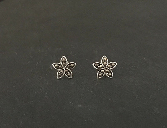 Marcasite Flower Studs image 0
