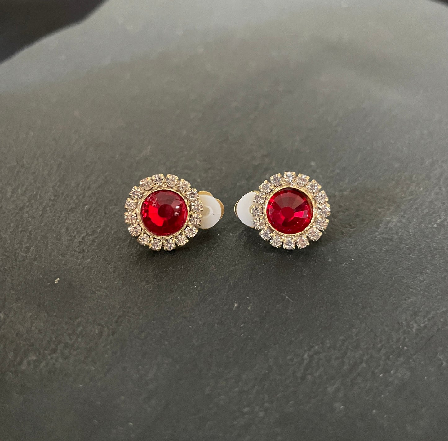 Coloured Bling Clip On Earrings image 2