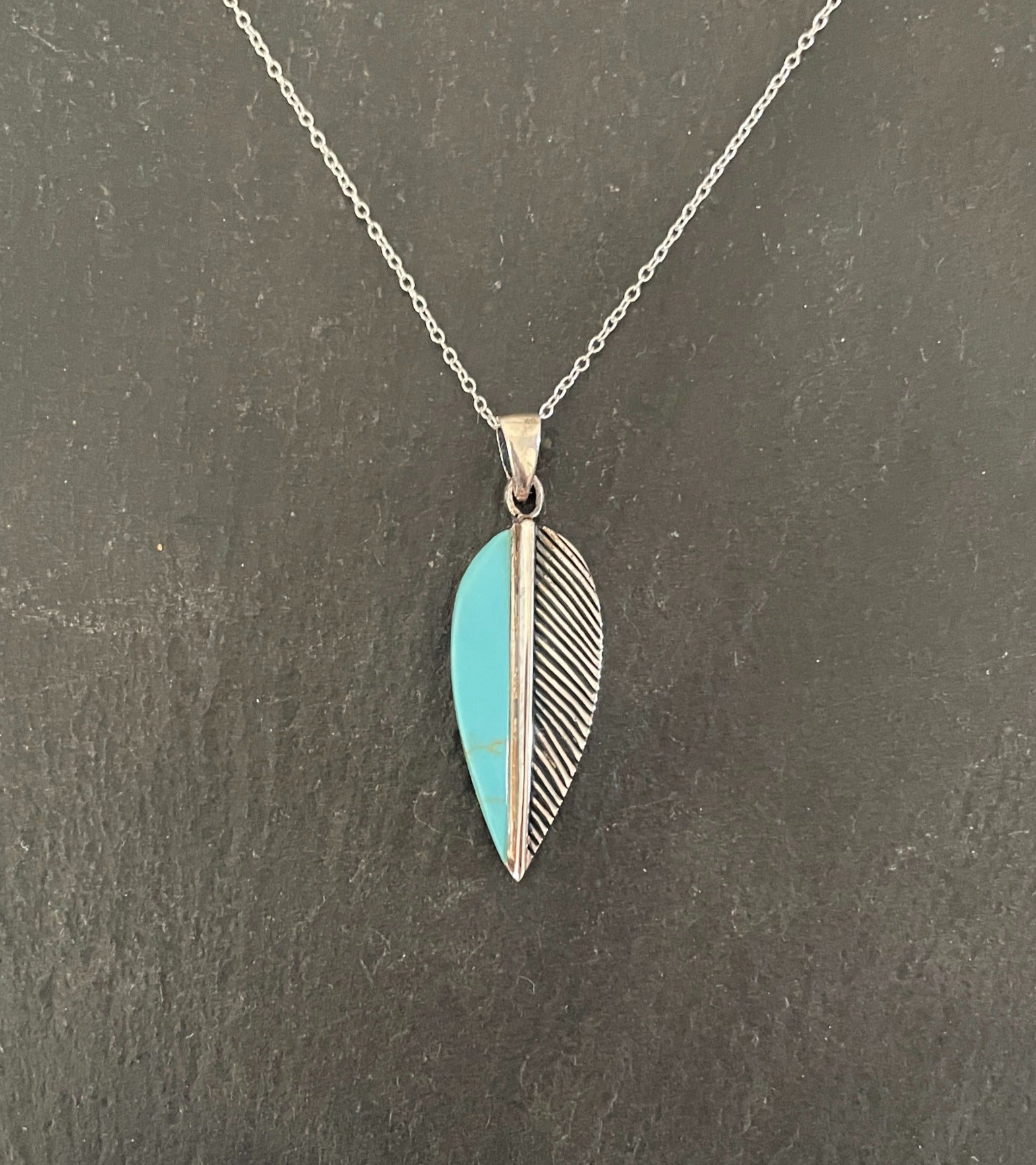 Turquoise and Silver Pendant image 0