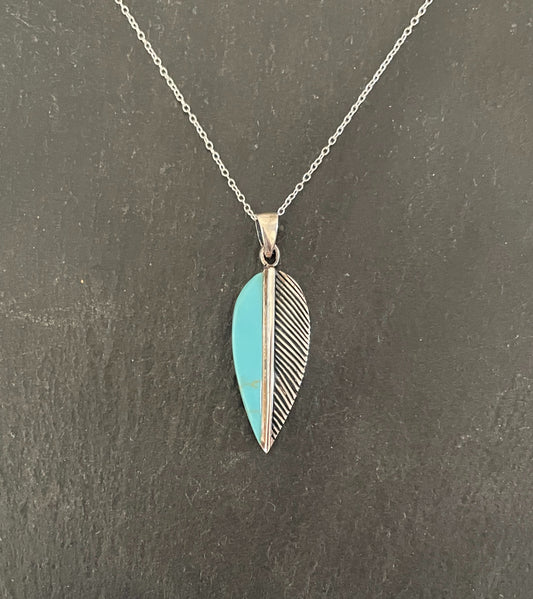 Turquoise and Silver Pendant image 0