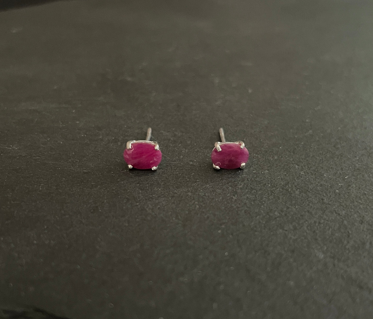 Oval Ruby Studs image 0