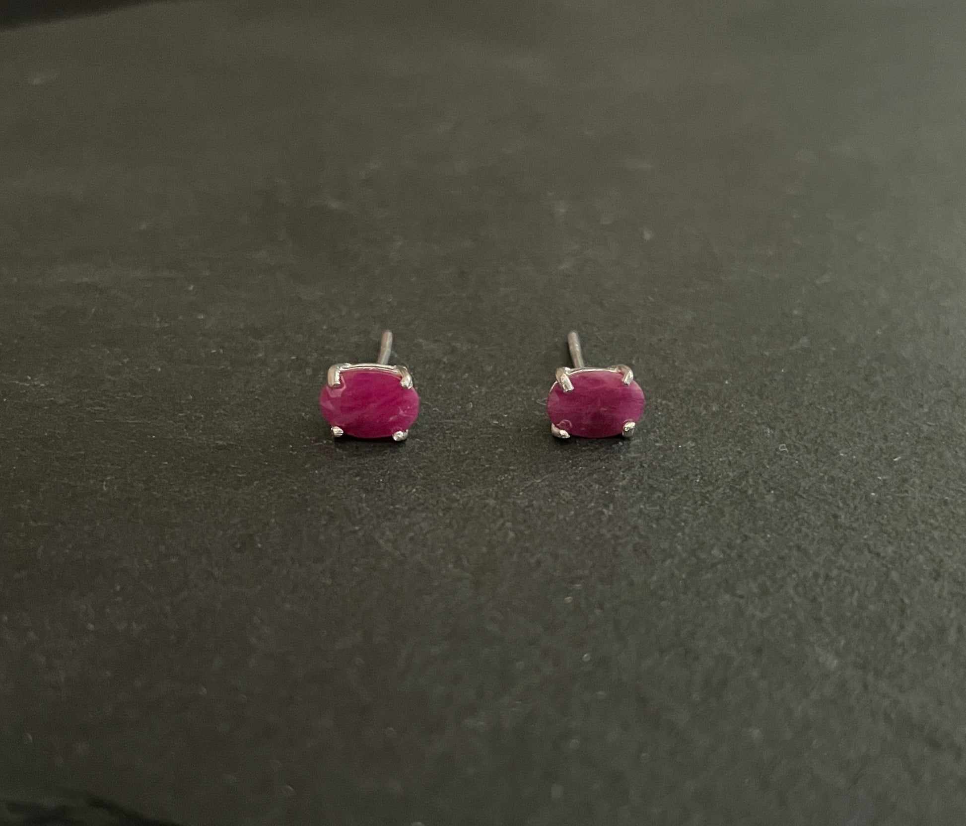 Oval Ruby Studs image 0