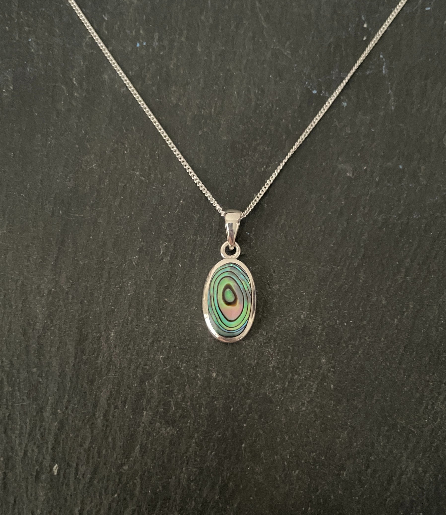 Paua Shell Oval Pendant image 0
