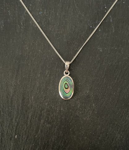 Paua Shell Oval Pendant image 0