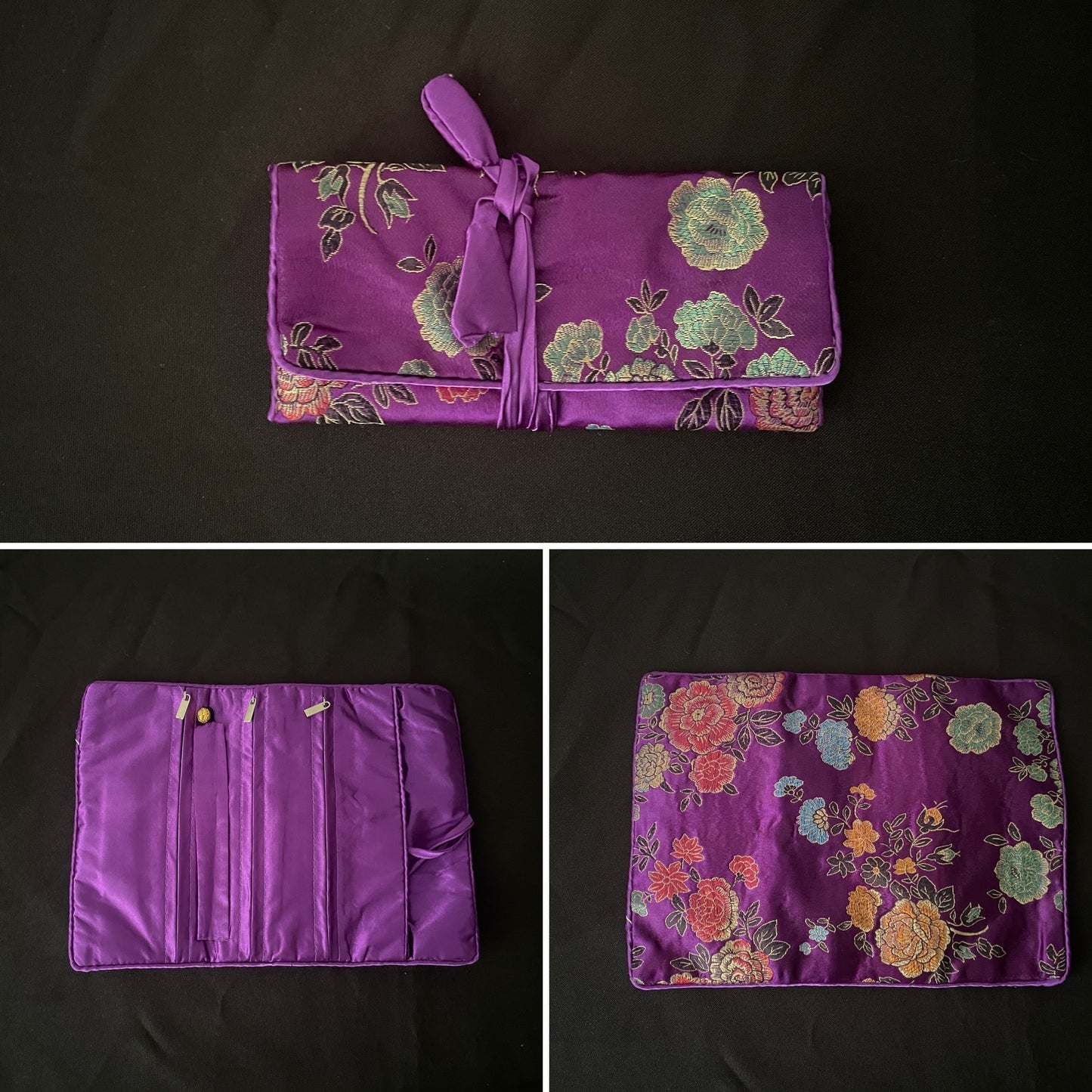 Purple Flower Jewellery Wrap