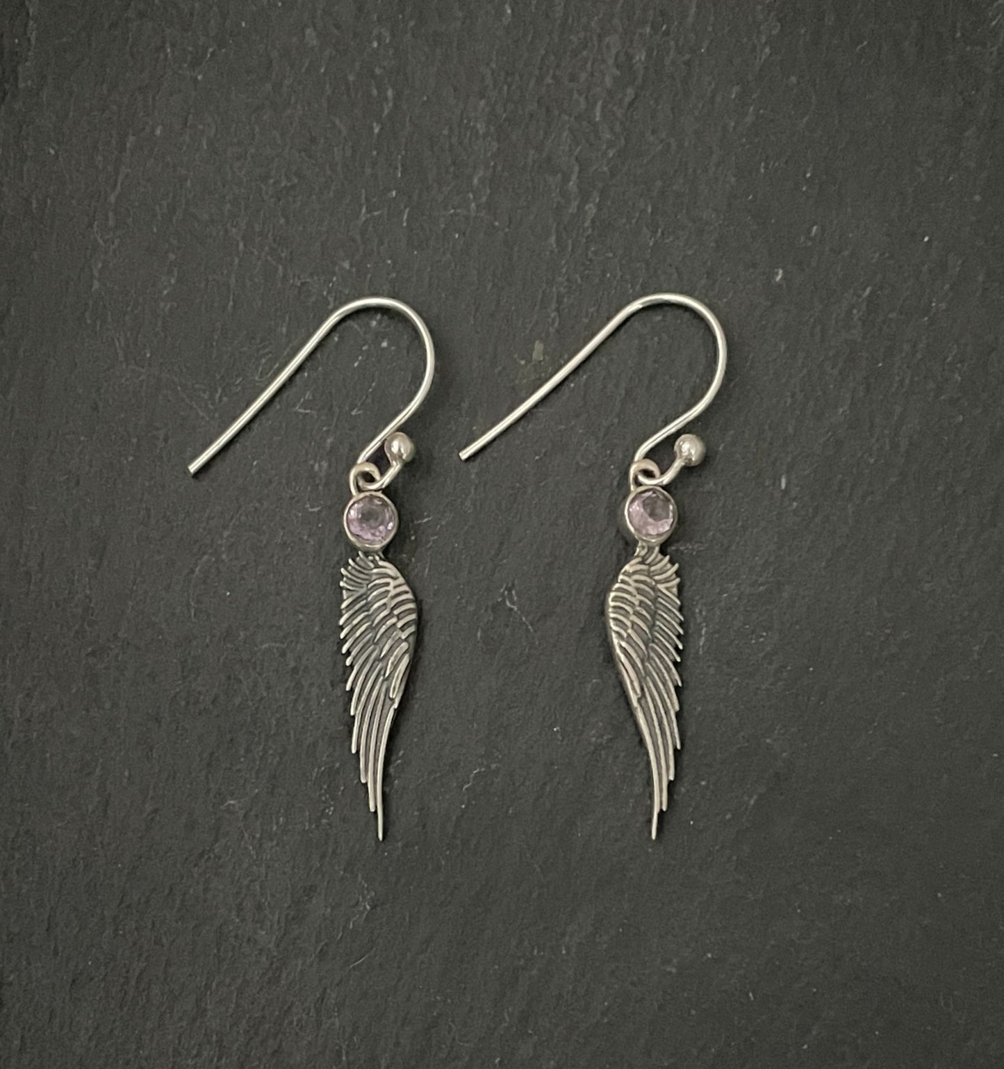 Amethyst Angel Earrings image 0