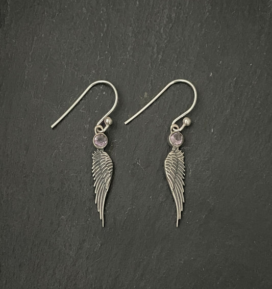 Amethyst Angel Earrings image 0