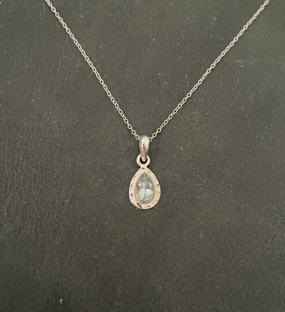 Blue Topaz Teardrop Pendant image 0