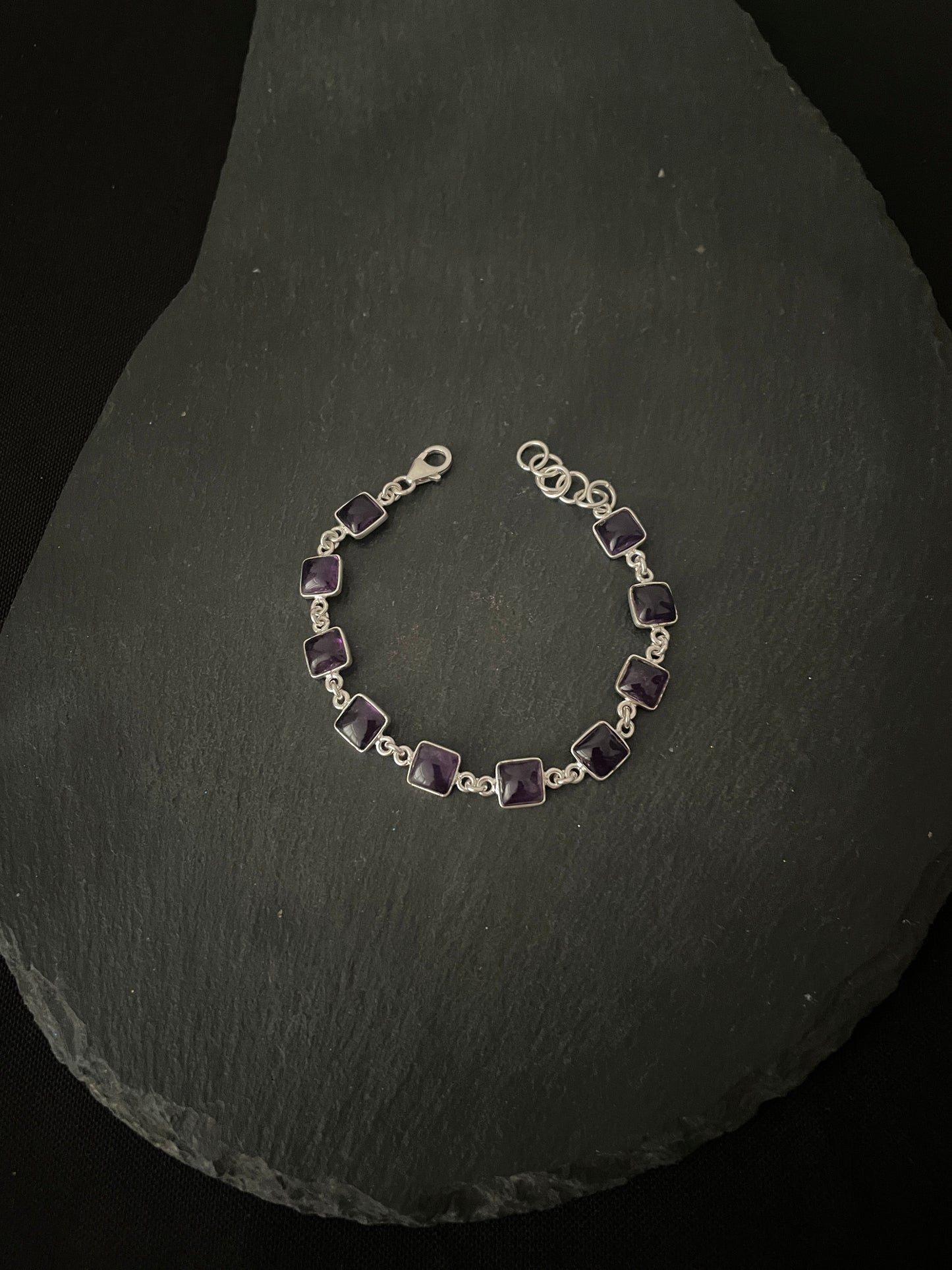 Square Amethyst Bracelet image 2