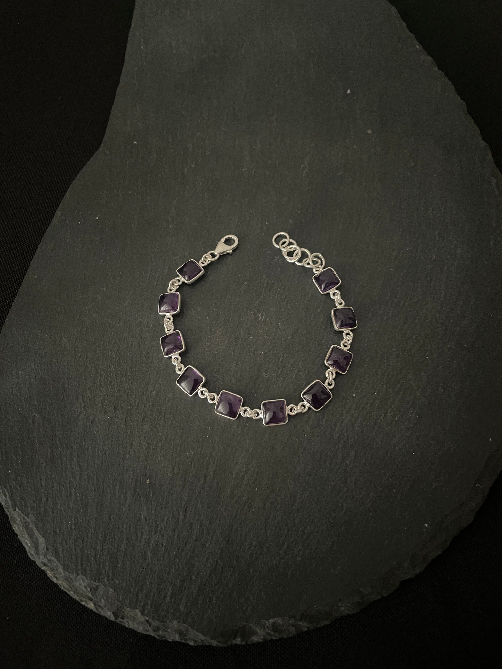 Square Amethyst Bracelet image 2
