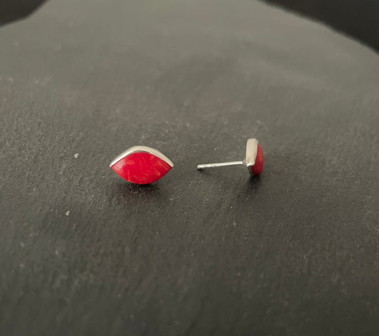 Coral Stud Earrings image 1