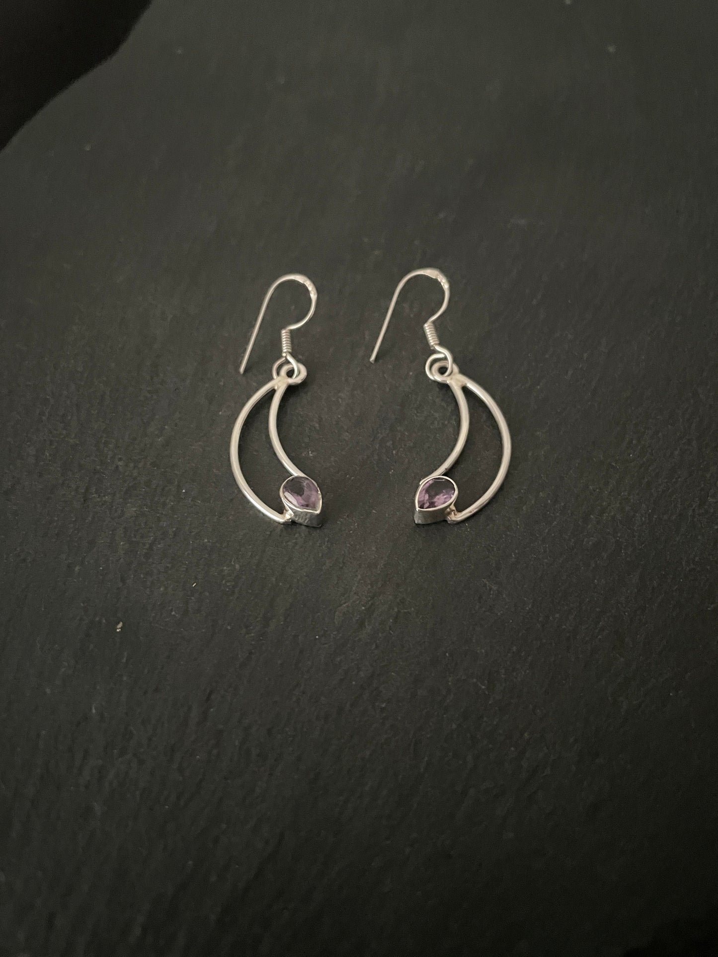 Amethyst Drop Earrings image 1