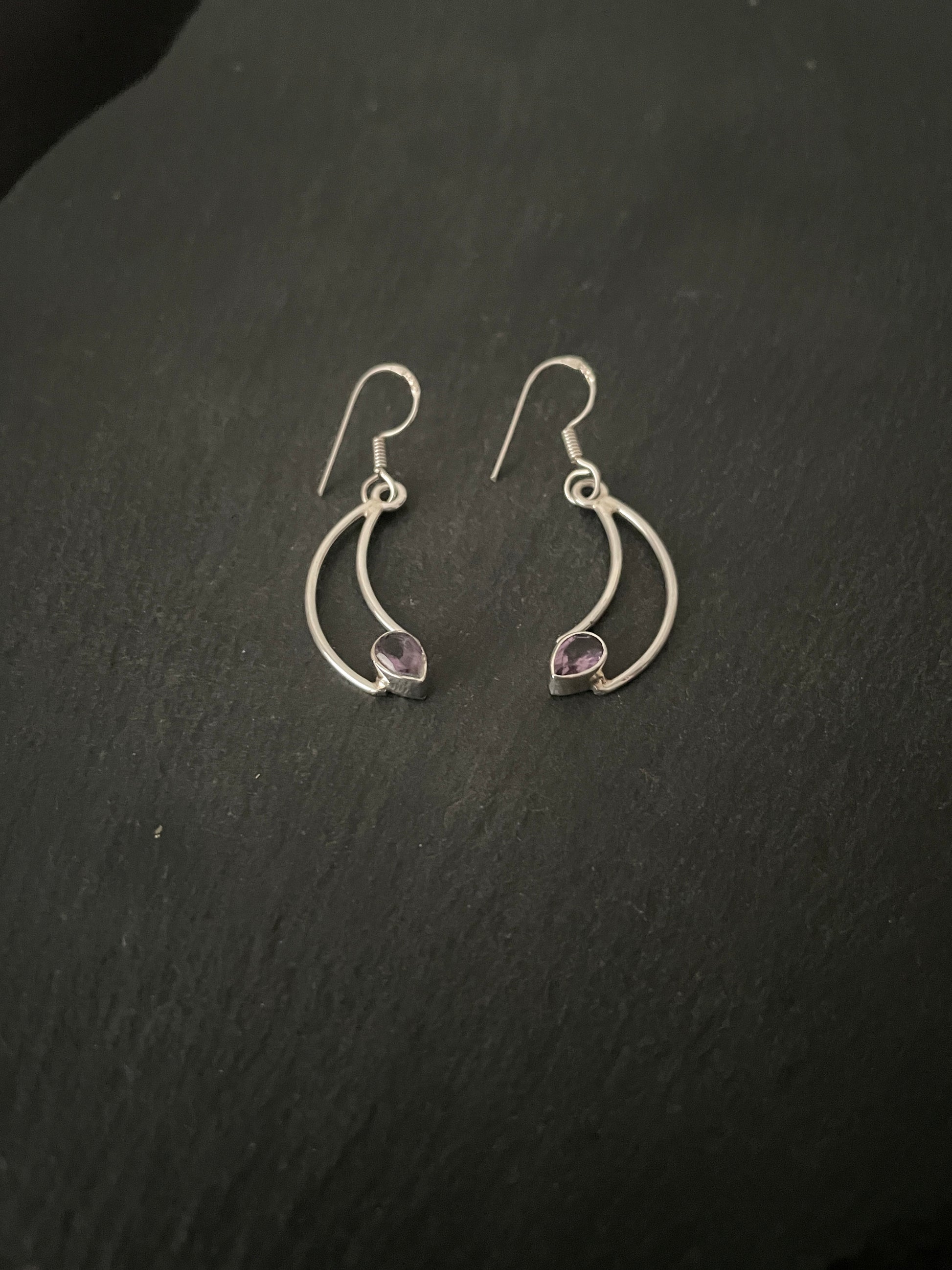 Amethyst Drop Earrings image 1