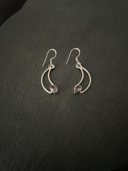Amethyst Drop Earrings image 1