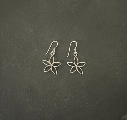 Silver Flower Earrings image 0