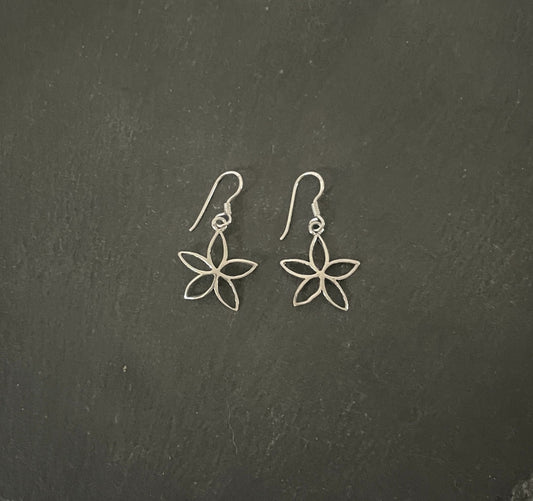 Silver Flower Earrings image 0