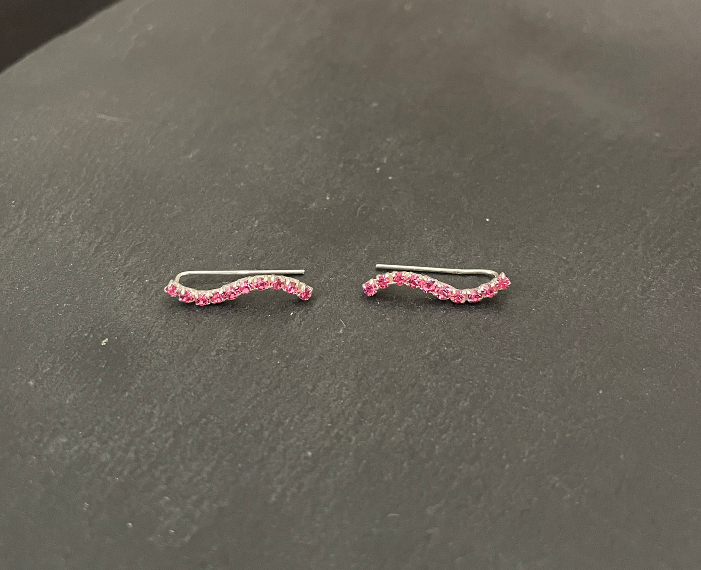 Cubic Zirconia Single Row Wave Ear Climbers image 2