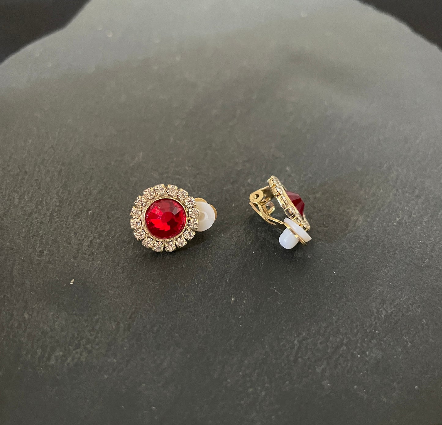 Coloured Bling Clip On Earrings image 3