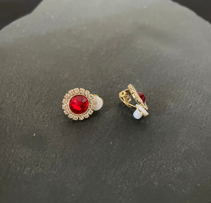 Coloured Bling Clip On Earrings image 3