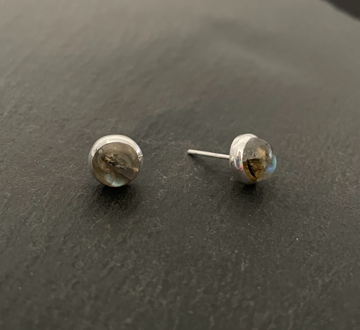 Labradorite Round Stud Earrings image 1