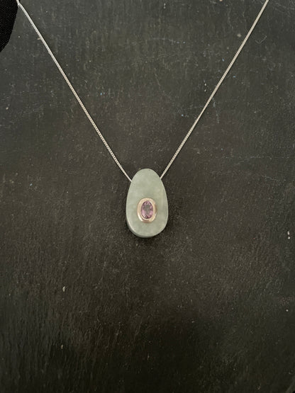 Jade and Amethyst Pendant image 0