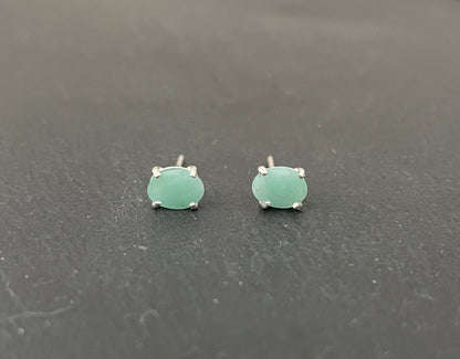 Oval Emerald Stud Earrings image 0