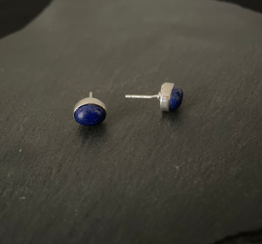 Lapis Lazuli Oval Studs image 1
