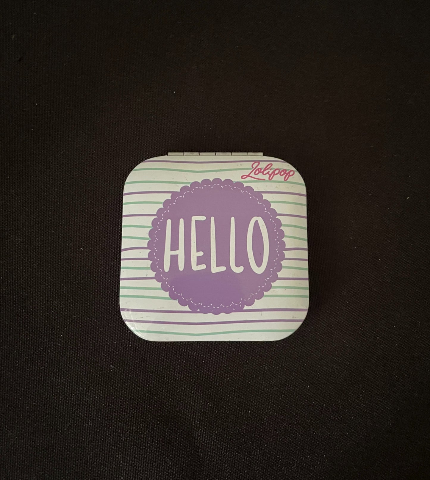 Purple Hello Compact Mirror image 0