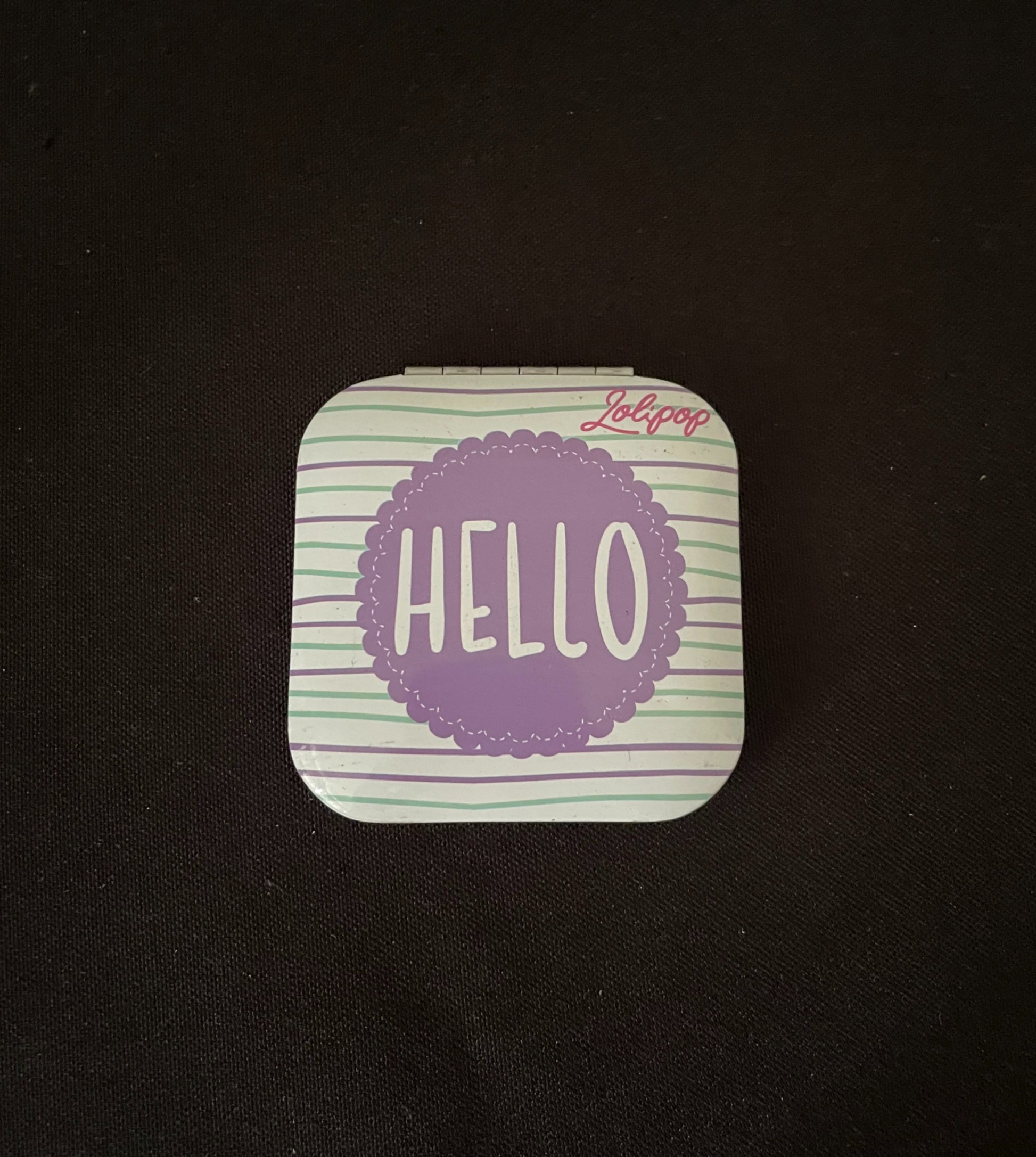 Purple Hello Compact Mirror image 0