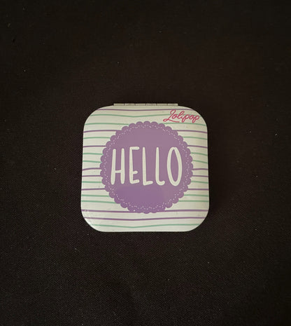 Purple Hello Compact Mirror image 0