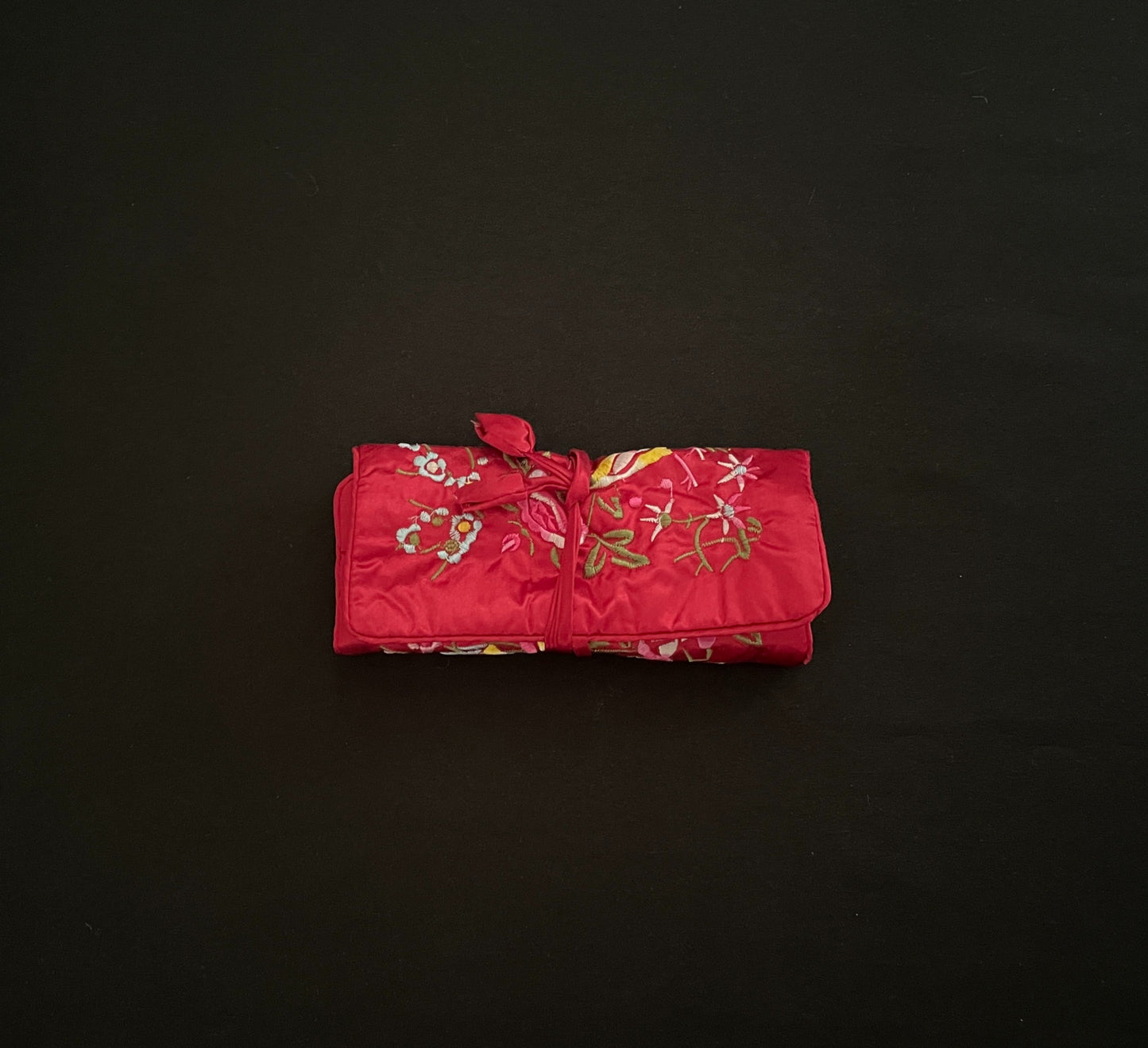 Dark Red Flower Jewellery Wrap image 1