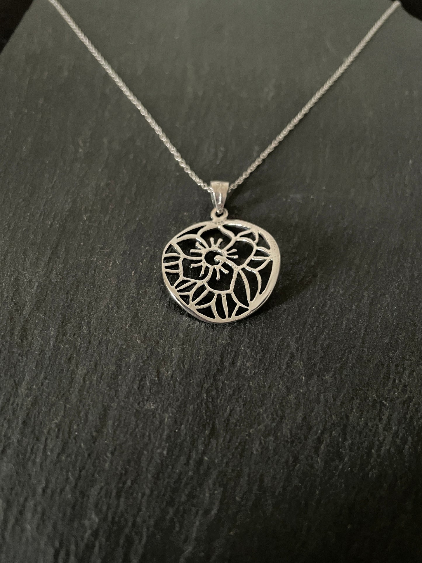 Sterling Silver Flower Pendant image 1