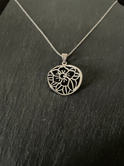 Sterling Silver Flower Pendant image 1