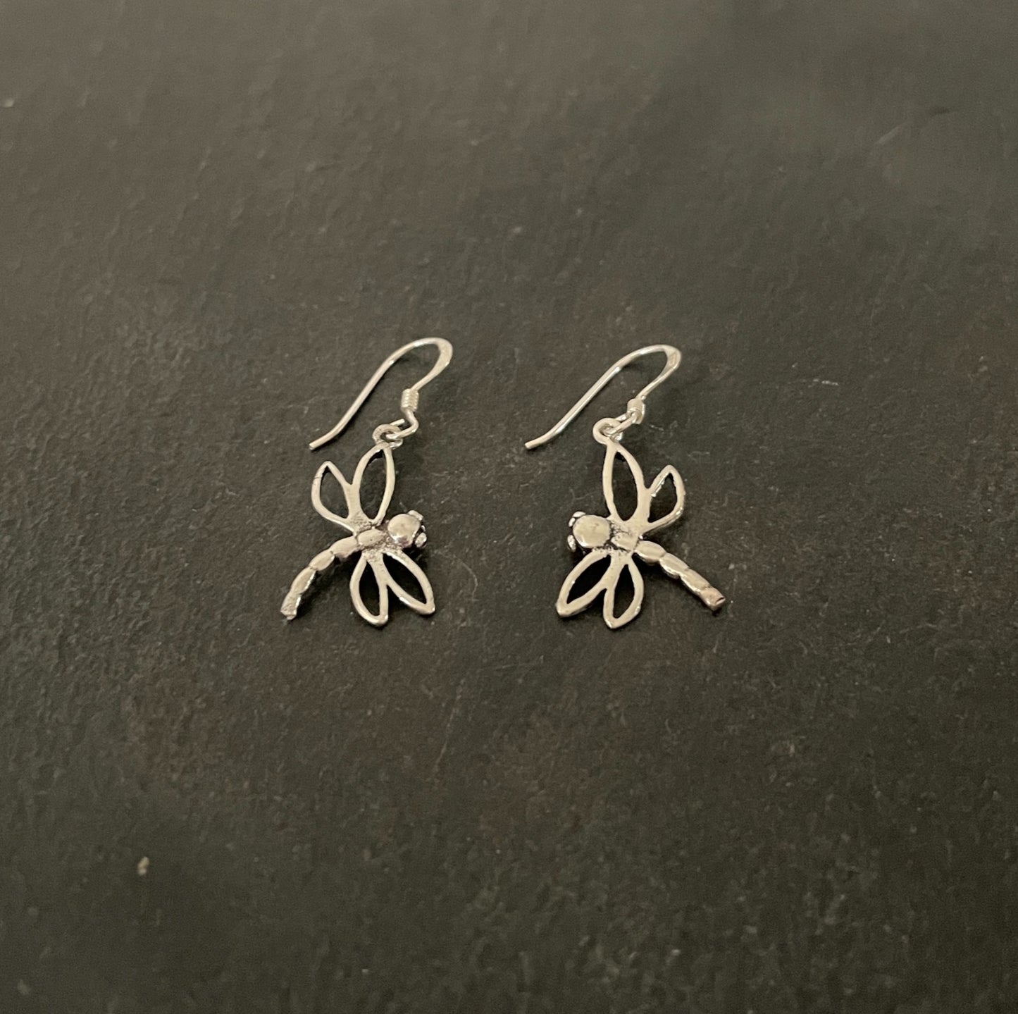 Silver Dragonfly Earrings image 1
