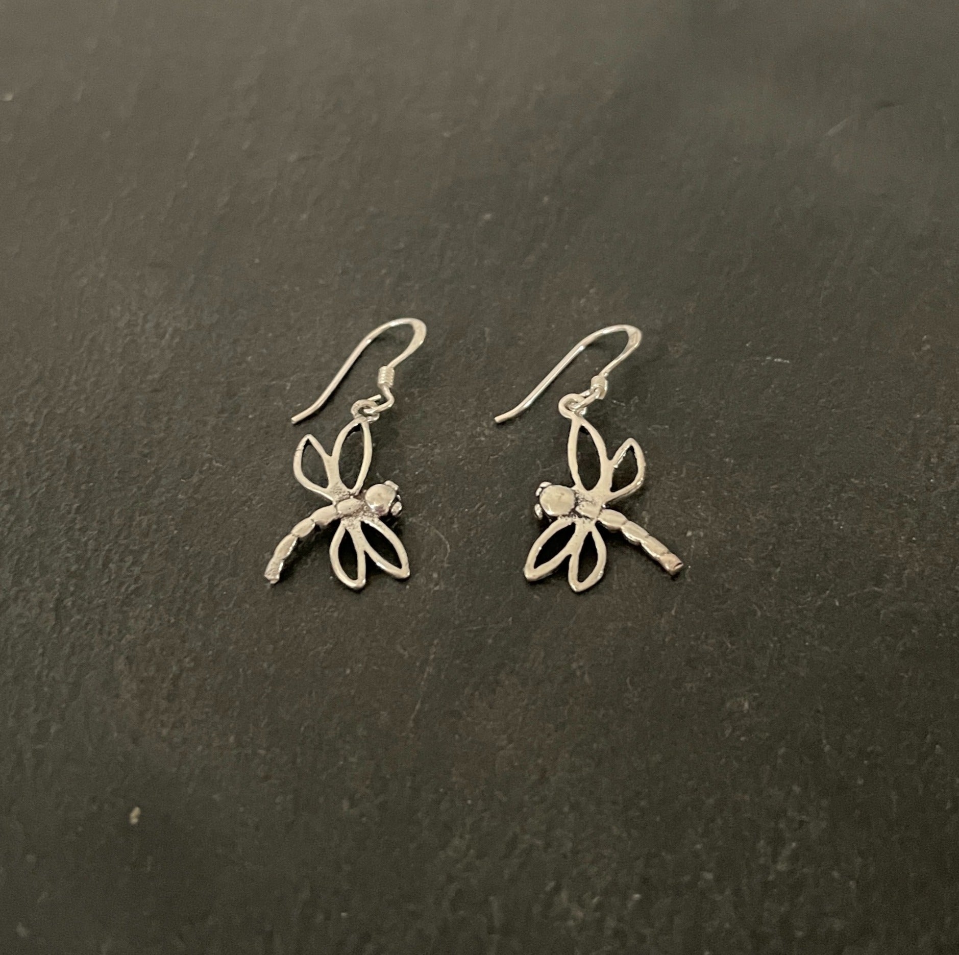 Silver Dragonfly Earrings image 1