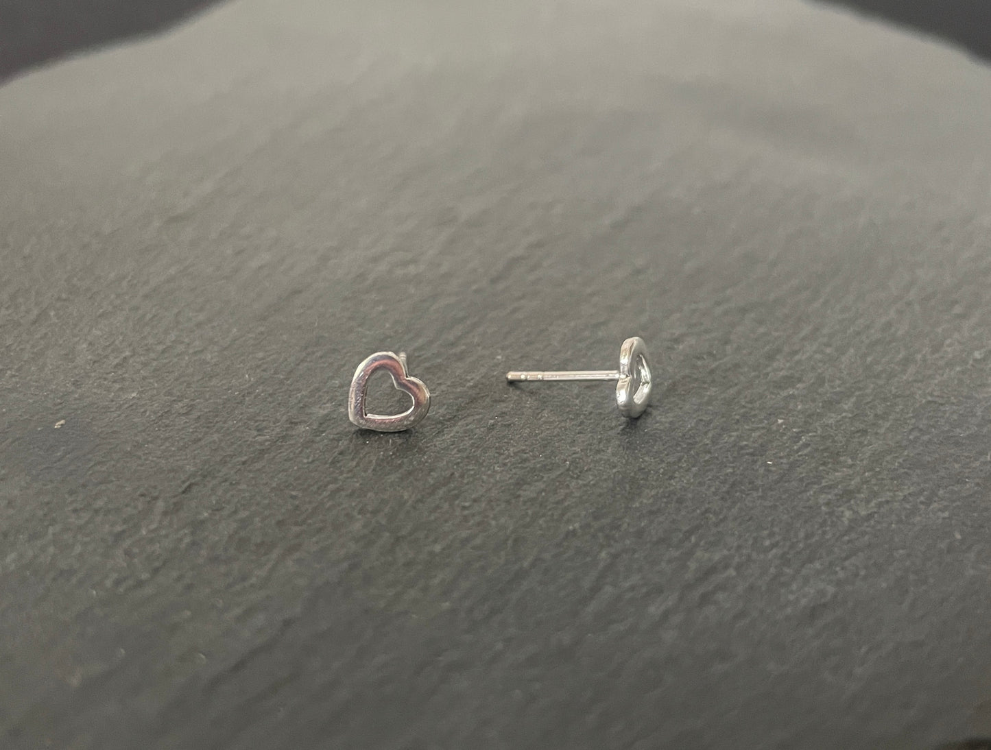 Silver Heart Studs image 1