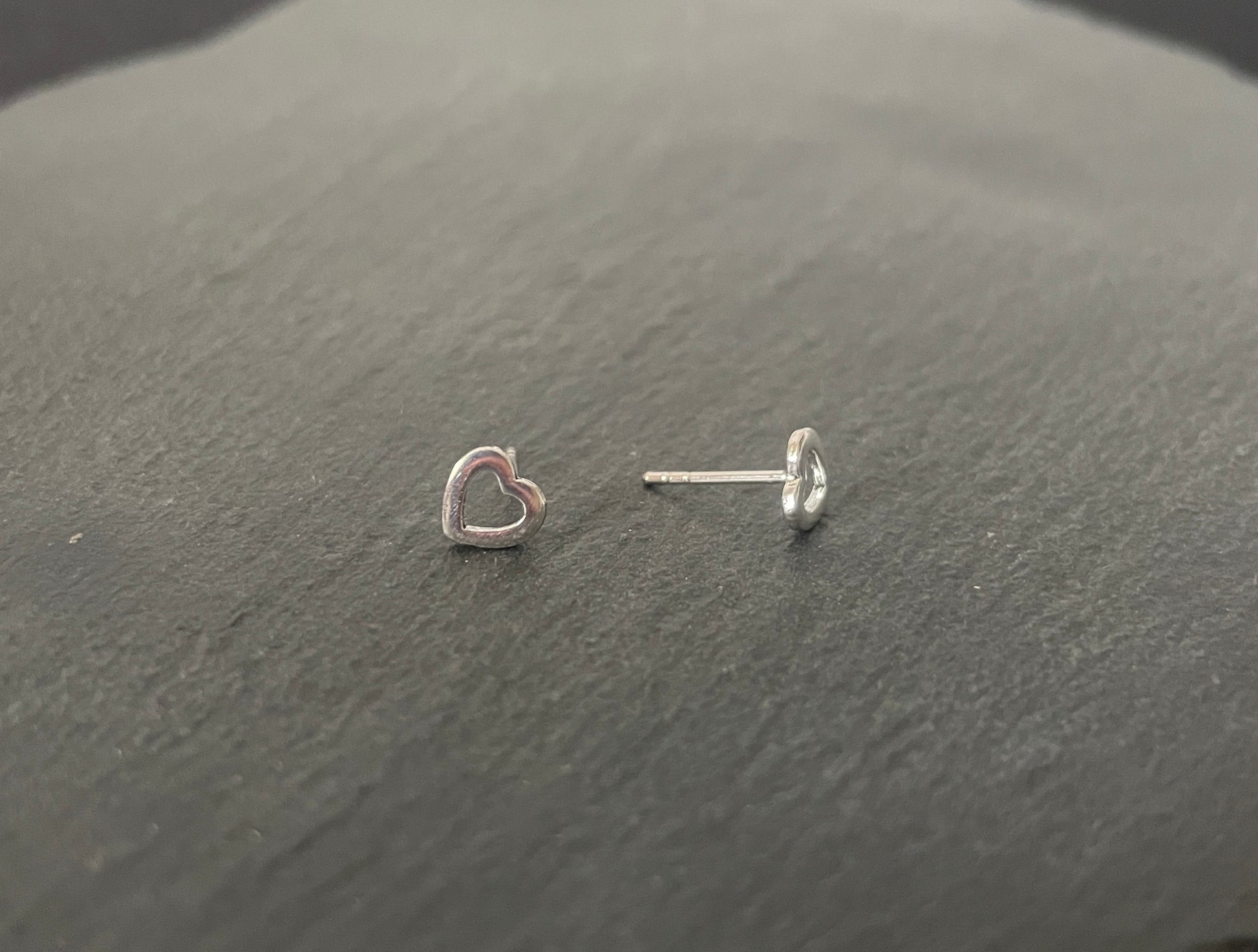 Silver Heart Studs image 1