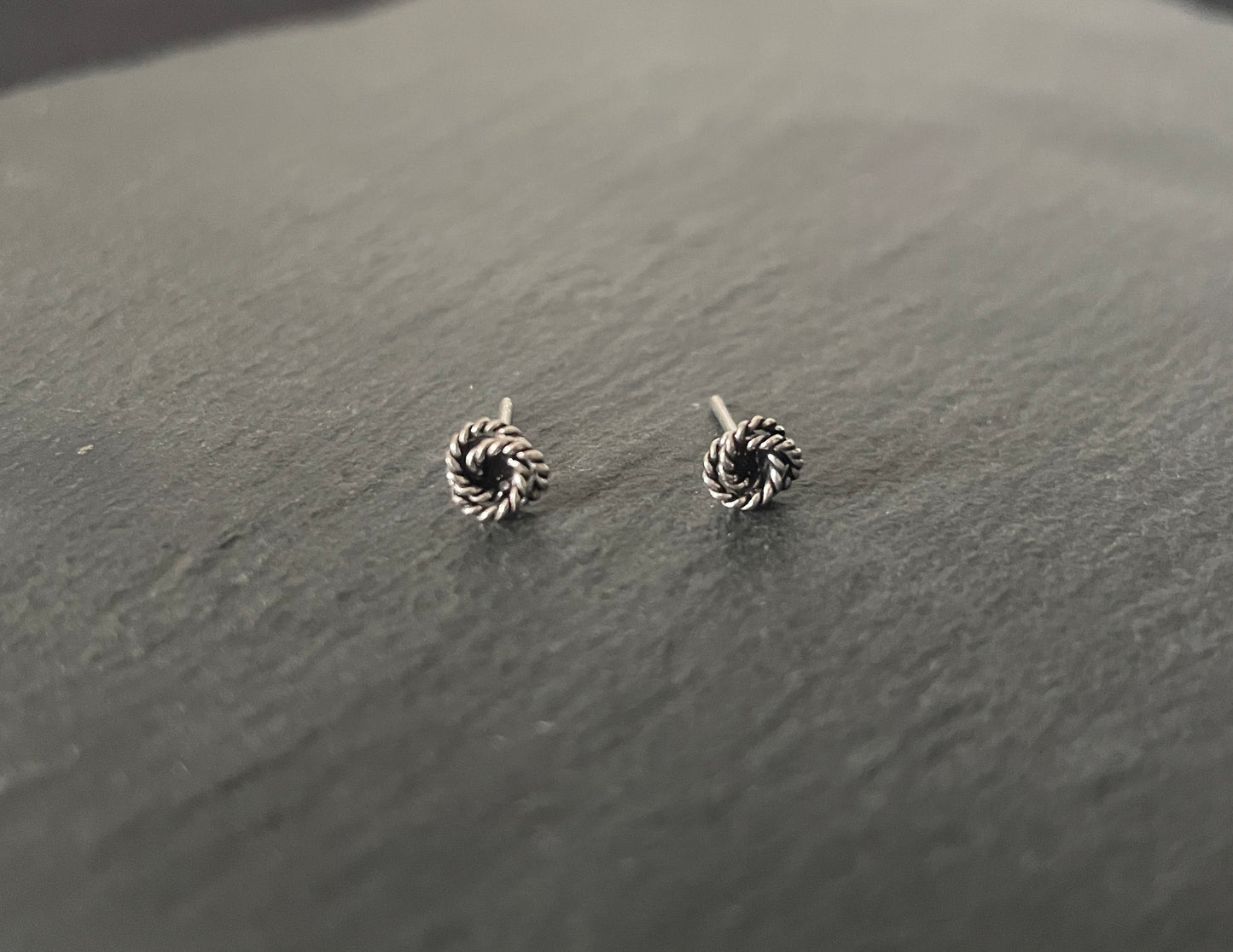 Silver Twist Studs image 0