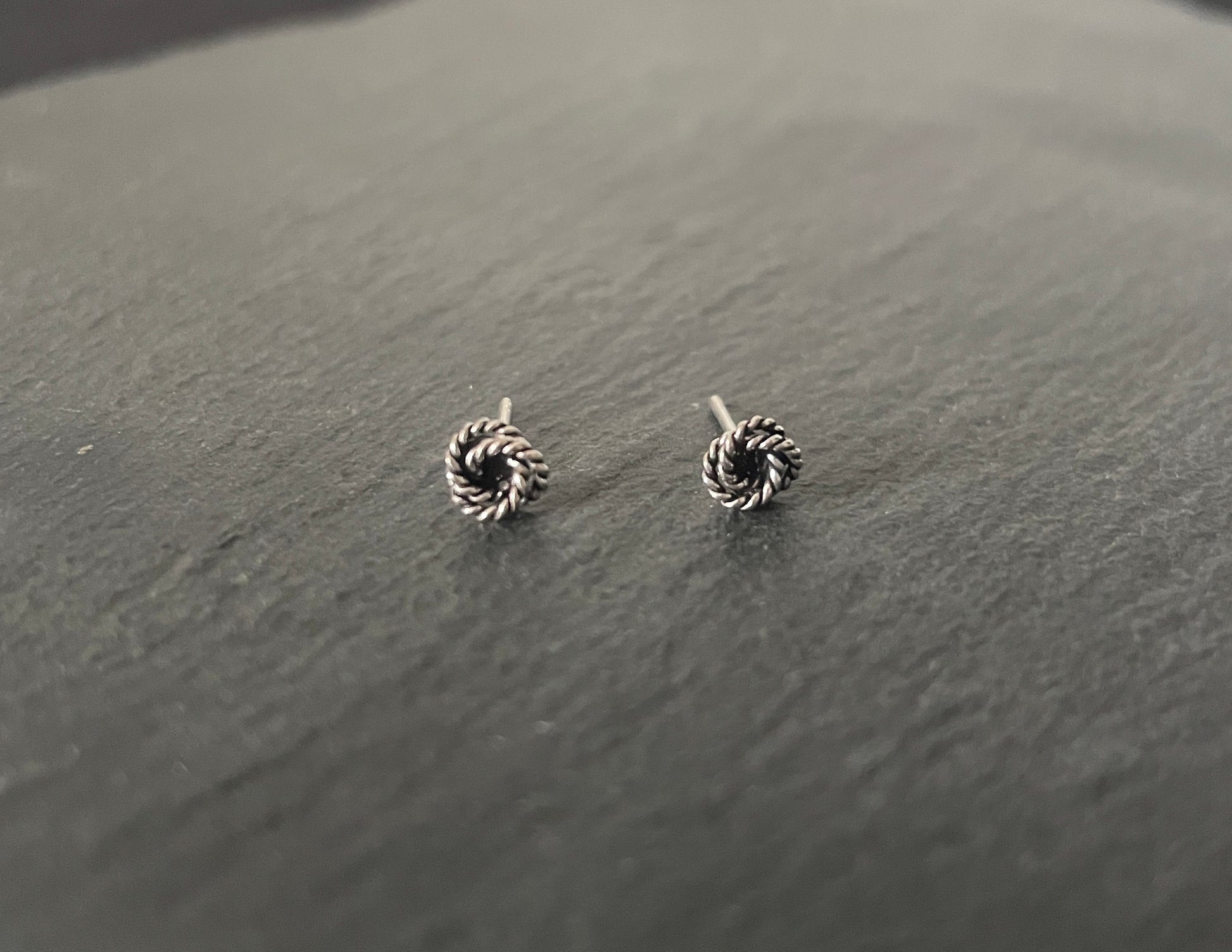 Silver Twist Studs image 0