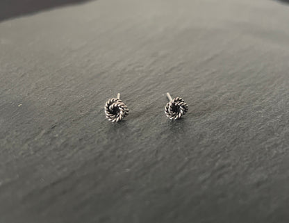 Silver Twist Studs image 0