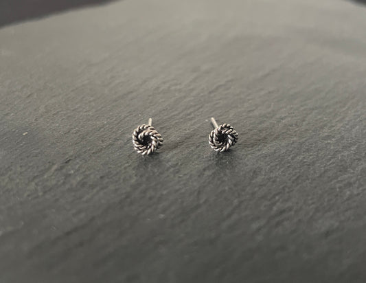 Silver Twist Studs image 0