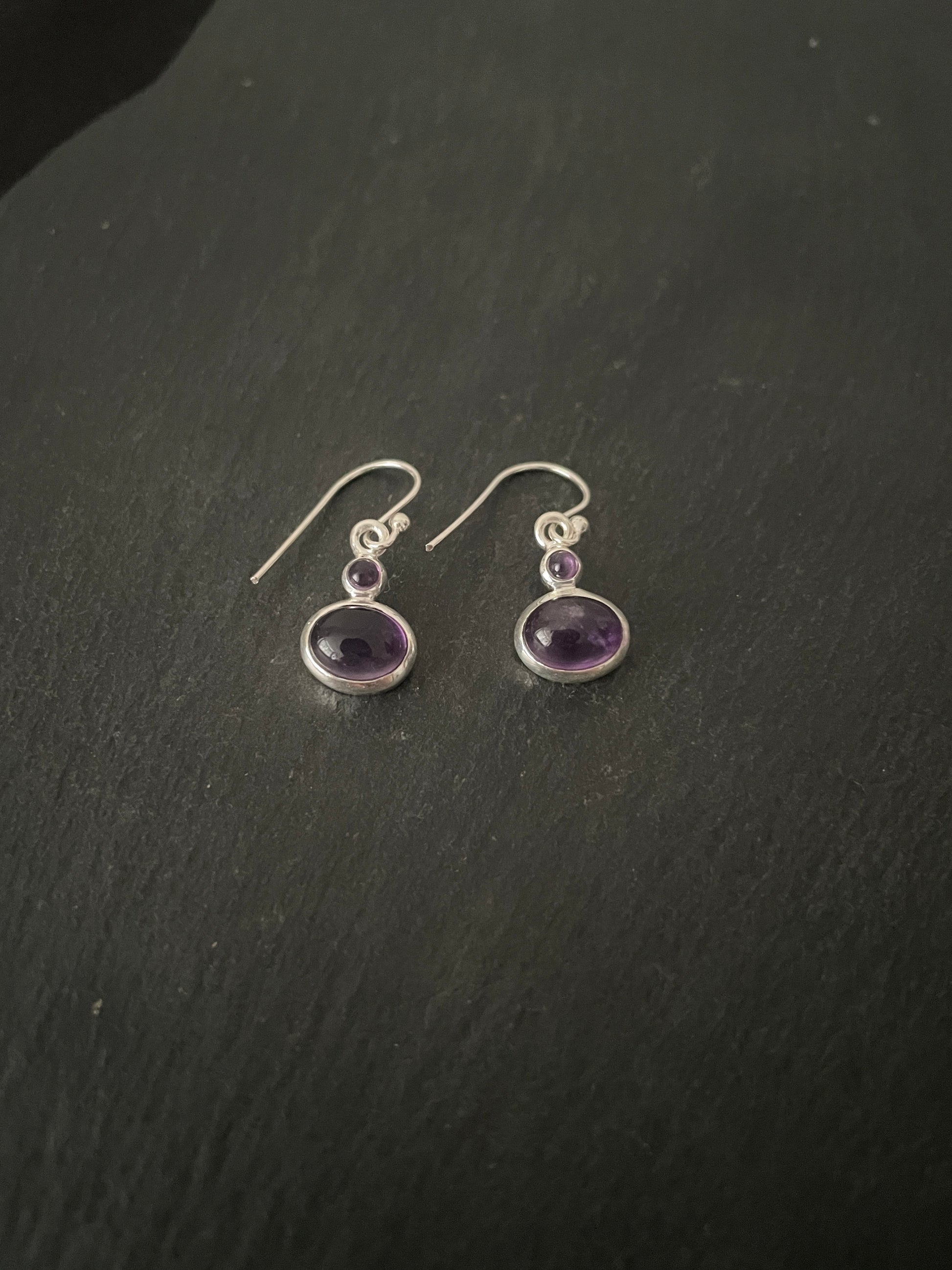 Amethyst Drop Earrings image 1