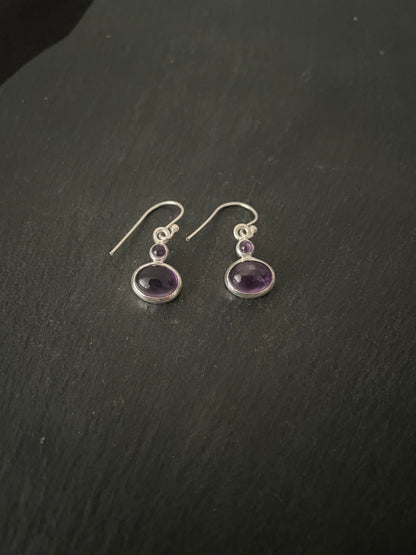 Amethyst Drop Earrings image 1