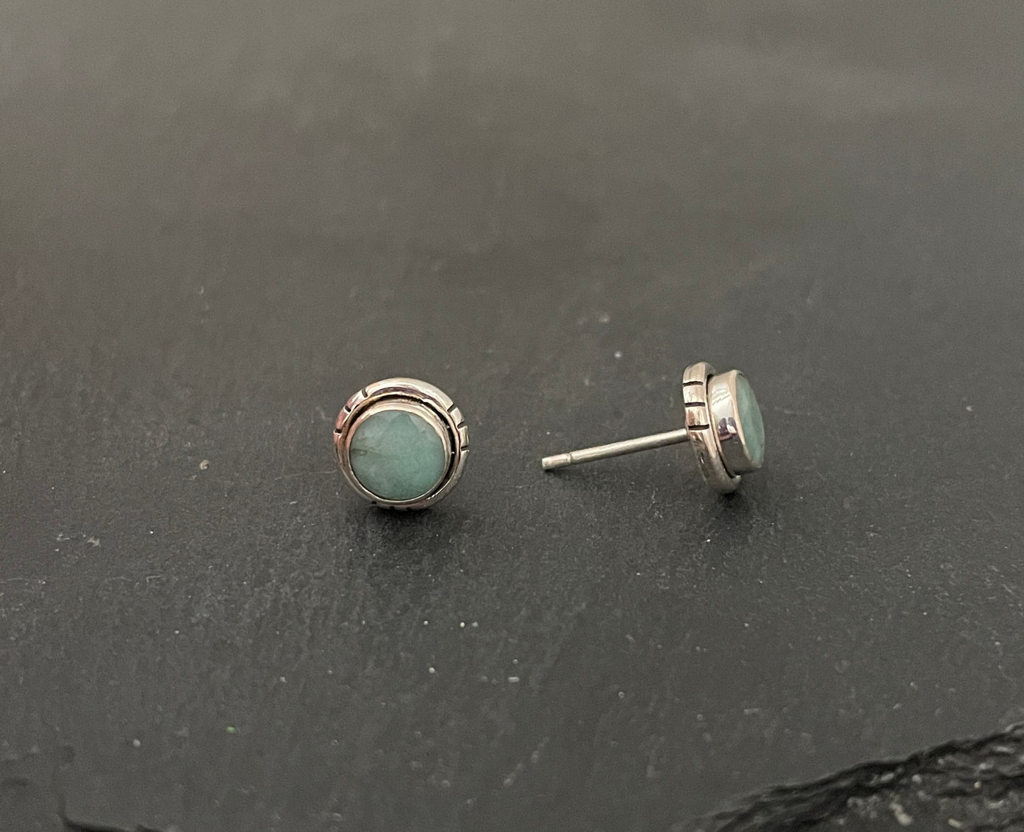 Emerald Stud Earrings image 1