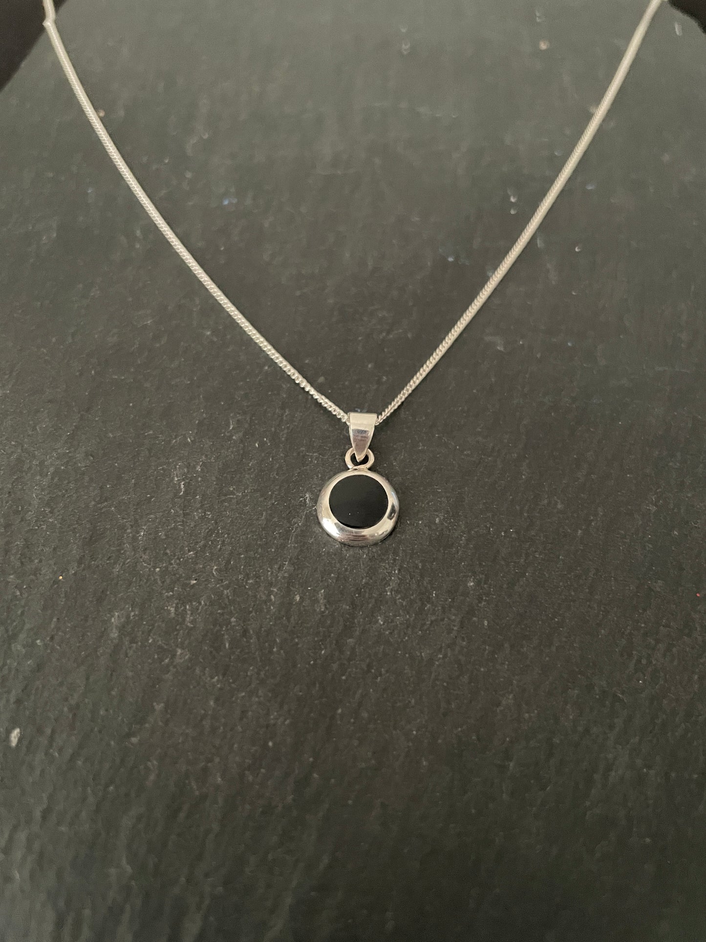 Round Black Onyx Pendant image 1